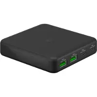 Goobay USB-C PD GaN daugiaprievadis stalinis įkroviklis (65 W), juodas