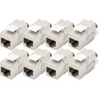 Digitus - Modular indlæg - keystone, værktøjsfri - CAT 6a - skærmet - RJ-45 (pakke med 8)