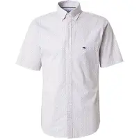 Fynch&Hatton Minimal Poplin Print Kortærmet Skjorte