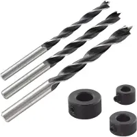 Wolfcraft GmbH 2730000, Spiralbor, Højre rotation, Spånplade, Fiberbræt, Krydsfiner, Træ, Krom vanadium stål (Cr-V), PE-pose med hængende hul, 3 stk