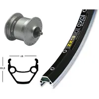 Exal Zx19 Qr Dynamo Shimano Dh3n30 Forhjul