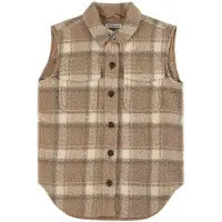 DESIGNERS REMIX Vest - Uld/Polyester - G Jayden - Beige Check - - 12 år (152) - Vest