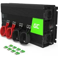 Green Cell - DC til AC inverter - 12 V - 2000 watt - output-stikforbindelser: 2 - sort