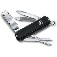 Victorinox NailClip 580, Slip joint knife, Multi-tool knife, Spey point, Sort, 8 værktøjer, 6,5 cm