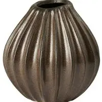Broste Copenhagen Wide vase S 15 cm Brown