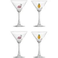 Bloomingville Misa cocktailglas 17 cl 4 dele Clear-flamingo, clear-pineapple