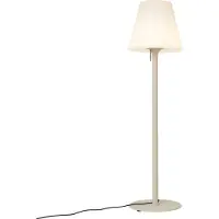 QAZQA Moderne udendørs gulvlampe beige med hvid skærm IP44 - Big Virginia