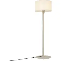 QAZQA Skandinavisk udendørs gulvlampe beige med hvid skærm IP44 - Mississippi