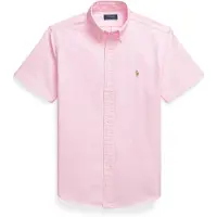 Ralph Lauren Polo Ralph Laurentil mænd. 710850782007 Lyserød Custom Fit oxford-skjorte (XXL), Casual, Pink, Bomuld, Korte ærmer