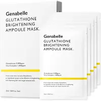 Genabelle Glutathione Brightening Ampoule Mask - Letv?gts Intensiv Brightening Mask Sheet 5 stk.