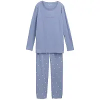Tom Tailor Pyjamas lyseblå / hvid