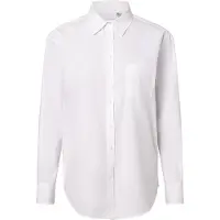 Gant Ganttil kvinder. 4300212 Hvid poplinskjorte i relaxed fit (42), Casual, Bomuld, Lange ærmer