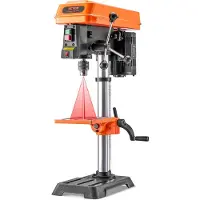 Vevor 254 mm/10-tommer stationær borepresse, 550W induktionsmotor, bordboremaskine med justerbar hastighed på 550 / 950 / 1500/2000 / 2500 o/min, 0-45° vipbart arbejdsbord, røntgenpositionering, til t