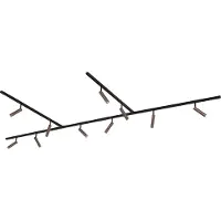 QAZQA Moderne skinnesystem med 10 spots mørk bronze 1-faset - Slimline Uzzy