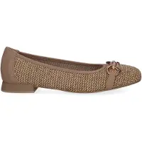 Caprice Ballerina, brown, made of Leather and synthetic with Trapeze heel, Size 39