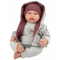 Arias Elegance Mies Garnet Med Prøv Mig Gråd Mekanisme Babydnukke 45 Cm