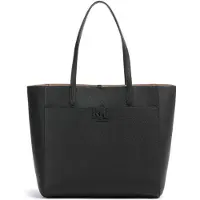 Ralph Lauren Lauren Ralph Laurentil kvinder. 431960183002 Cameryn stor tote taske sort kornet læder (OSFA), Casual