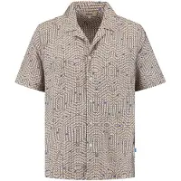 Shiwi Skjorte 'Vic' beige / blå / sort / offwhite