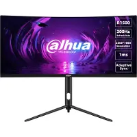 Dahua LM30-E330CA - LED-skærm - gaming - kurvet - 30 - 2560 x 1080 WFHD @ 200 Hz - VA - 250 cd/m² - 3000:1 - 1 ms - 2xHDMI, 2xDisplayPort