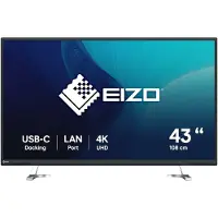 Eizo FlexScan EV4340X-BK - LED-skærm - 42.5 - 3840 x 2160 4K @ 61 Hz - IPS - 350 cd/m² - 1000:1 - 5 ms - 2xHDMI, DisplayPort, USB-C - højtalere - sort