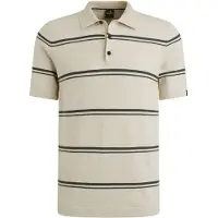 Vanguard Strikket Poloshirt Stribet Beige åle