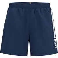 BOSS Badeshorts 'Dolphin' mørkeblå / hvid