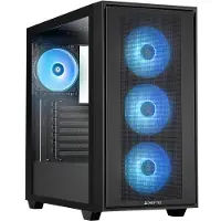 Chieftec Gamer Series Hunter 3 - Tower gaming - udvidet ATX - sidepanel med vindue (hærdet glas) - ingen strømforsyning (ATX) - sort - USB/Lyd