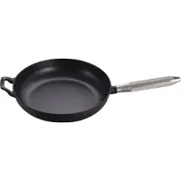 Staub Buster & Punch stegepande støbejern sort Ø28 cm Stålhåndtag