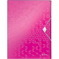 Leitz WOW - Boksfil - rygbredde: 30 mm - for A4 (210 x 297 mm) - kapacitet: 250 ark - metallisk pink