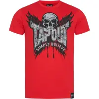 TAPOUT Bluser & t-shirts 'Creston' grå / rød / sort