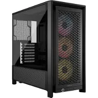 Corsair FRAME 4000D RS ARGB - Midi-tårn gaming - udvidet ATX - sidepanel med vindue (hærdet glas) - ingen strømforsyning (ATX) - sort - USB/Lyd