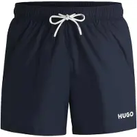 HUGO Badeshorts med printet logo i kontrastfarve