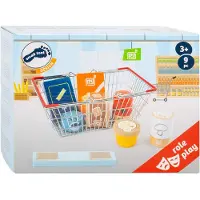 Small Foot Design - Wooden Play Food in Shopping Basket