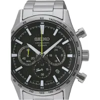 Seiko Herreur SSB413P1 Classic Sort/Stål Ø43 mm