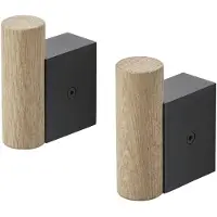 Muuto Attach tøjknag 2-pak Oak/Black