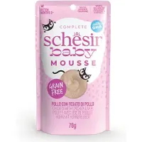 Schesir Baby Mousse 12 x 70 g - Kylling med kyllingelever
