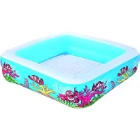 Bestway 52192, Oppustelig pool, 265 L, Firkant, 2 År, Vinyl, Flerfarvet