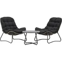 Venture Home - Cala Lounge-sæt - Sort - Loungemøbler - - Homeroom