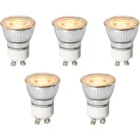 LUEDD Sæt med 5 GU10 3-trins dæmpbare LED-pærer 35mm 4W 200 lm 2200K