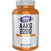 Now , AAKG 2200, 180 Veg Kapsler (550 mg per Kapsel)