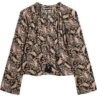 Superdry Superdrytil kvinder. W6012101A Flerfarvet bluse med print (XS), Casual, Viscose, Lange ærmer