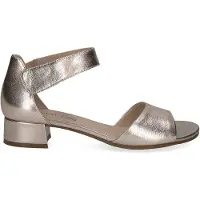 Caprice Heeled sandal, metallic, made of Leather with Block heel, Size 40.5