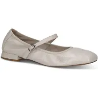 Caprice Ballerina, white, made of Leather with Trapeze heel, Size 42