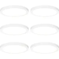 QAZQA Sæt med 6 indbyggede eller overflademonterede spots hvid 30 cm inkl. LED 3-trins Dim to Warm - Trans