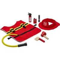 PlanToys Brandmandssæt - Træ - - OneSize - Legetøj