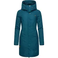 Ragwear Vinterfrakke 'Jannisa' brun / mørkegrøn / sort / hvid
