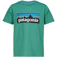 Patagonia - Mærker - K's P-6 Logo T-Shirt Heartleaf Green til UnisexBomuld - Børnetoj Størrelse L - Grøn