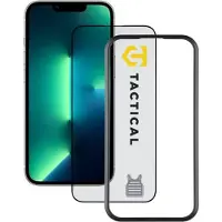 Tactical iPhone 17e/16e/14/13/13 Pro Impact Armour Skærmbeskyttelse Hærdet Glas - sort kant