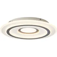 QAZQA Design loftslampe hvid med mørkegrå rund inkl. LED dæmpbar - Taylor