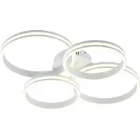 QAZQA Loftlampe hvid inkl. LED 3-trins dæmpbar 4-lys - Navara